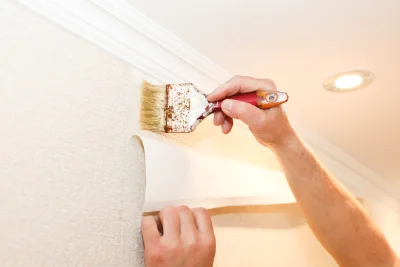 Pose de papier peint à Canari — revêtements muraux et toiles de verre